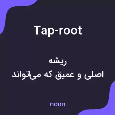 معنی tap-root به فارسی معنی tap-root به فارسی