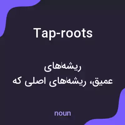 معنی tap-roots به فارسی معنی tap-roots به فارسی