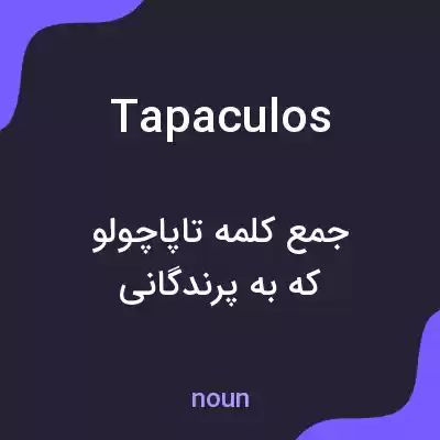 معنی tapaculos به فارسی معنی tapaculos به فارسی