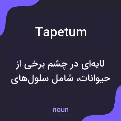 معنی tapetum به فارسی معنی tapetum به فارسی