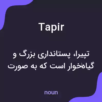 معنی tapir به فارسی معنی tapir به فارسی