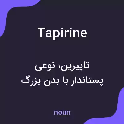 معنی tapirine به فارسی معنی tapirine به فارسی