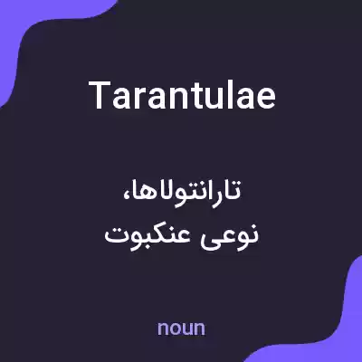 معنی tarantulae به فارسی معنی tarantulae به فارسی