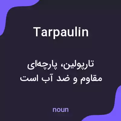 معنی tarpaulin به فارسی معنی tarpaulin به فارسی