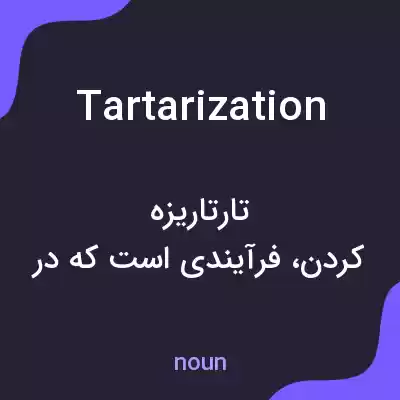 معنی tartarization به فارسی