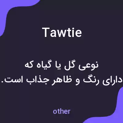 معنی tawtie به فارسی معنی tawtie به فارسی