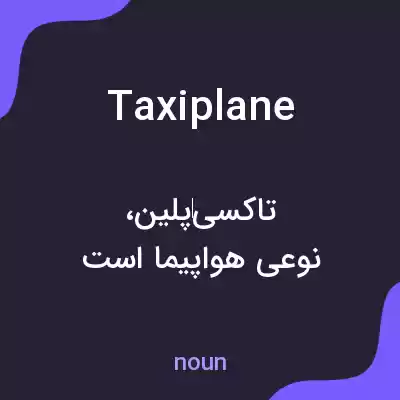 معنی taxiplane به فارسی