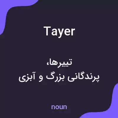 معنی tayer به فارسی معنی tayer به فارسی