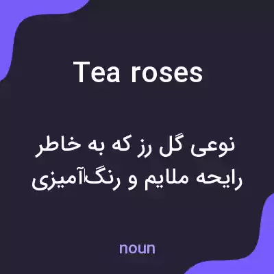 معنی tea roses به فارسی معنی tea roses به فارسی