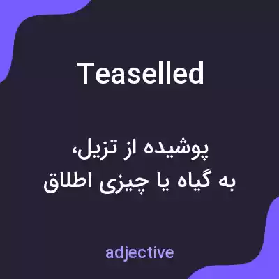 معنی teaselled به فارسی معنی teaselled به فارسی