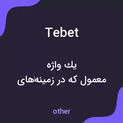 معنی tebet به فارسی معنی tebet به فارسی