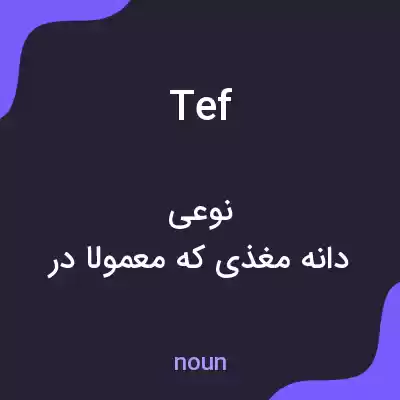 معنی tef به فارسی معنی tef به فارسی