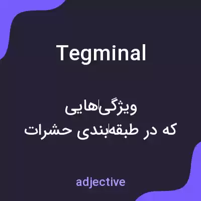 معنی tegminal به فارسی معنی tegminal به فارسی