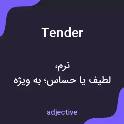 معنی tender به فارسی معنی tender به فارسی