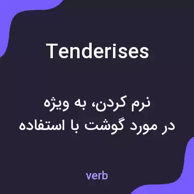 معنی tenderises به فارسی معنی tenderises به فارسی