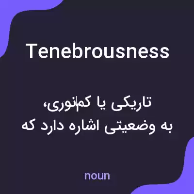 معنی tenebrousness به فارسی معنی tenebrousness به فارسی