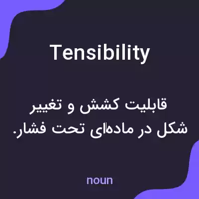 معنی tensibility به فارسی معنی tensibility به فارسی