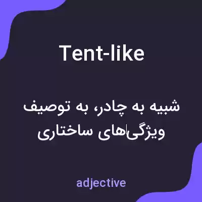 معنی tent-like به فارسی