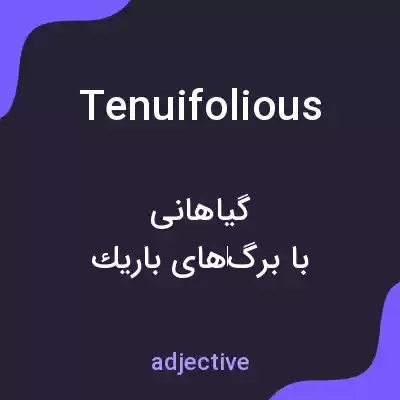 معنی tenuifolious به فارسی معنی tenuifolious به فارسی