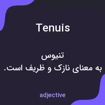 معنی tenuis به فارسی معنی tenuis به فارسی