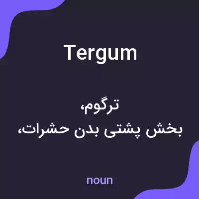 معنی tergum به فارسی معنی tergum به فارسی