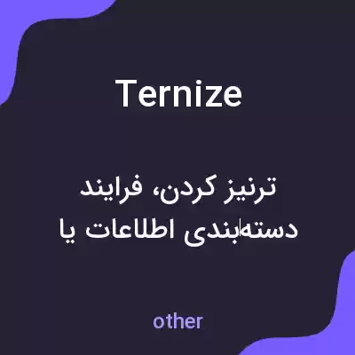 معنی ternize به فارسی معنی ternize به فارسی