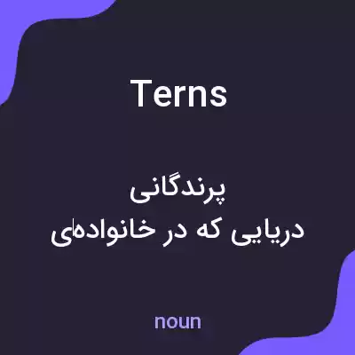 معنی terns به فارسی معنی terns به فارسی