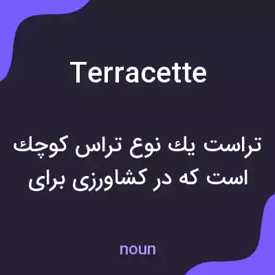 معنی terracette به فارسی معنی terracette به فارسی