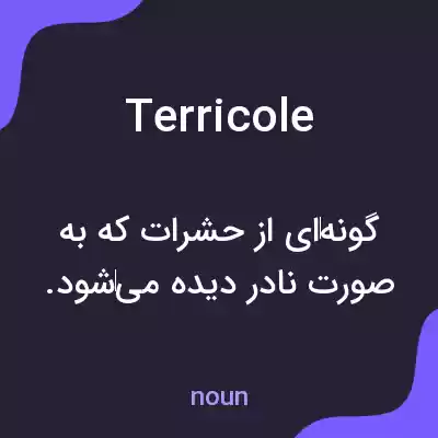 معنی terricole به فارسی معنی terricole به فارسی