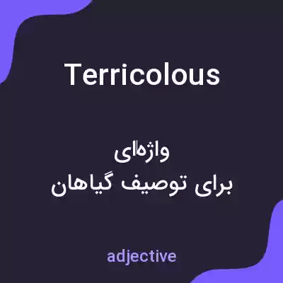 معنی terricolous به فارسی معنی terricolous به فارسی