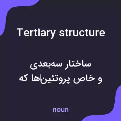 معنی tertiary structure به فارسی معنی tertiary structure به فارسی