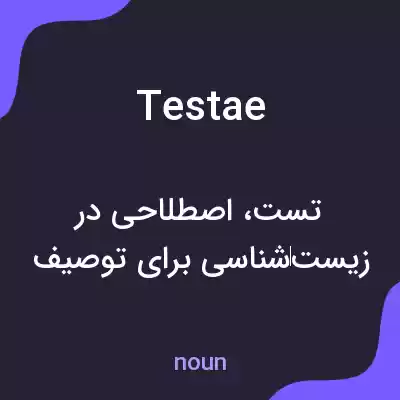 معنی testae به فارسی معنی testae به فارسی