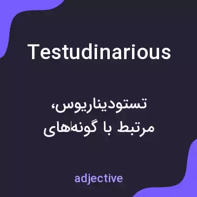 معنی testudinarious به فارسی