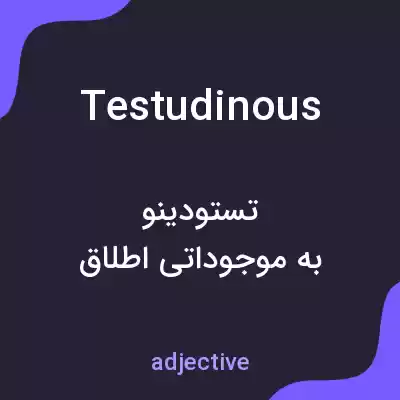 معنی testudinous به فارسی