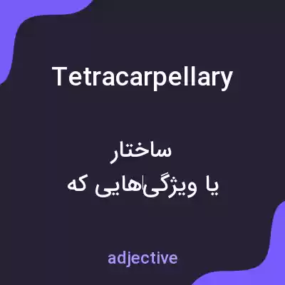 معنی tetracarpellary به فارسی معنی tetracarpellary به فارسی