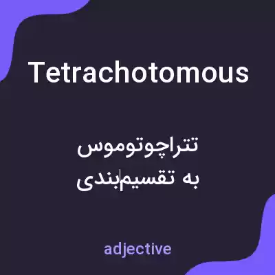 معنی tetrachotomous به فارسی معنی tetrachotomous به فارسی
