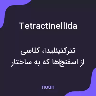 معنی tetractinellida به فارسی معنی tetractinellida به فارسی