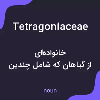 معنی tetragoniaceae به فارسی معنی tetragoniaceae به فارسی