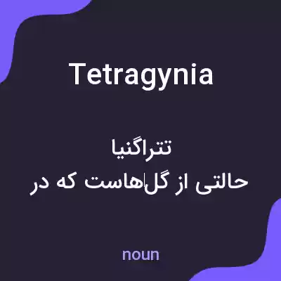 معنی tetragynia به فارسی معنی tetragynia به فارسی