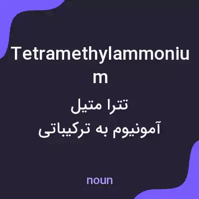 معنی tetramethylammonium به فارسی معنی tetramethylammonium به فارسی