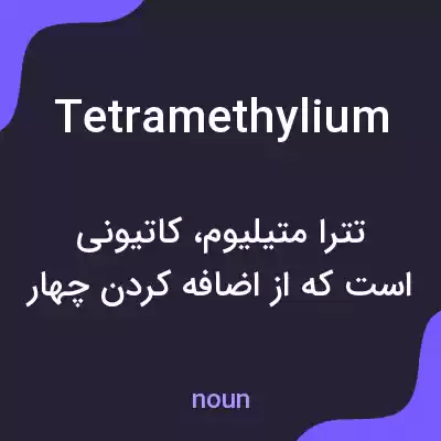 معنی tetramethylium به فارسی معنی tetramethylium به فارسی