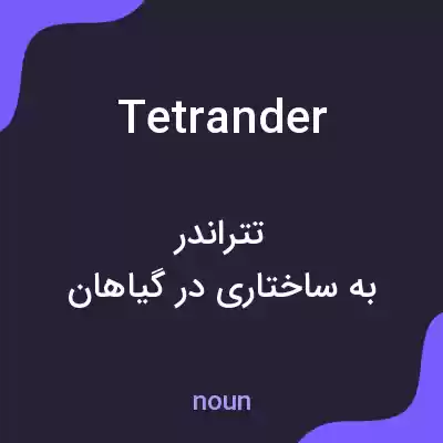 معنی tetrander به فارسی معنی tetrander به فارسی