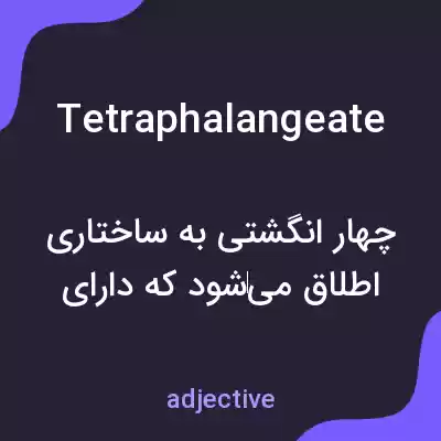 معنی tetraphalangeate به فارسی معنی tetraphalangeate به فارسی