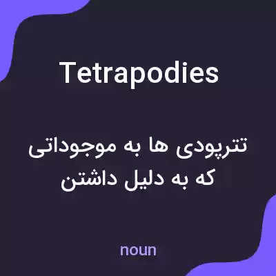 معنی tetrapodies به فارسی معنی tetrapodies به فارسی