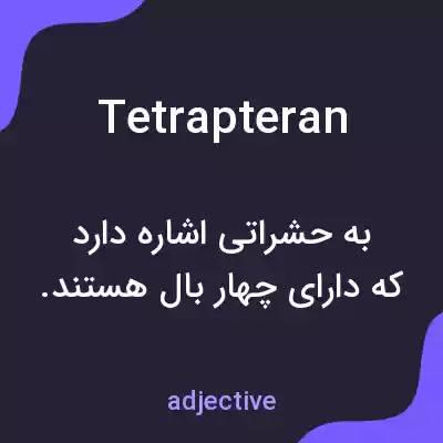 معنی tetrapteran به فارسی معنی tetrapteran به فارسی