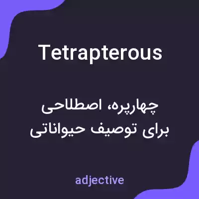 معنی tetrapterous به فارسی معنی tetrapterous به فارسی