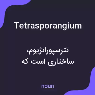 معنی tetrasporangium به فارسی معنی tetrasporangium به فارسی