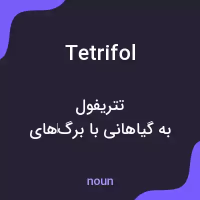 معنی tetrifol به فارسی معنی tetrifol به فارسی