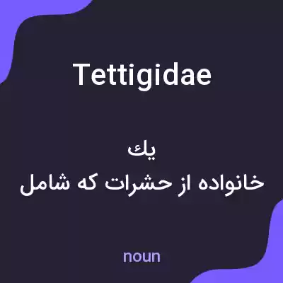 معنی tettigidae به فارسی معنی tettigidae به فارسی