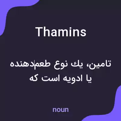 معنی thamins به فارسی معنی thamins به فارسی